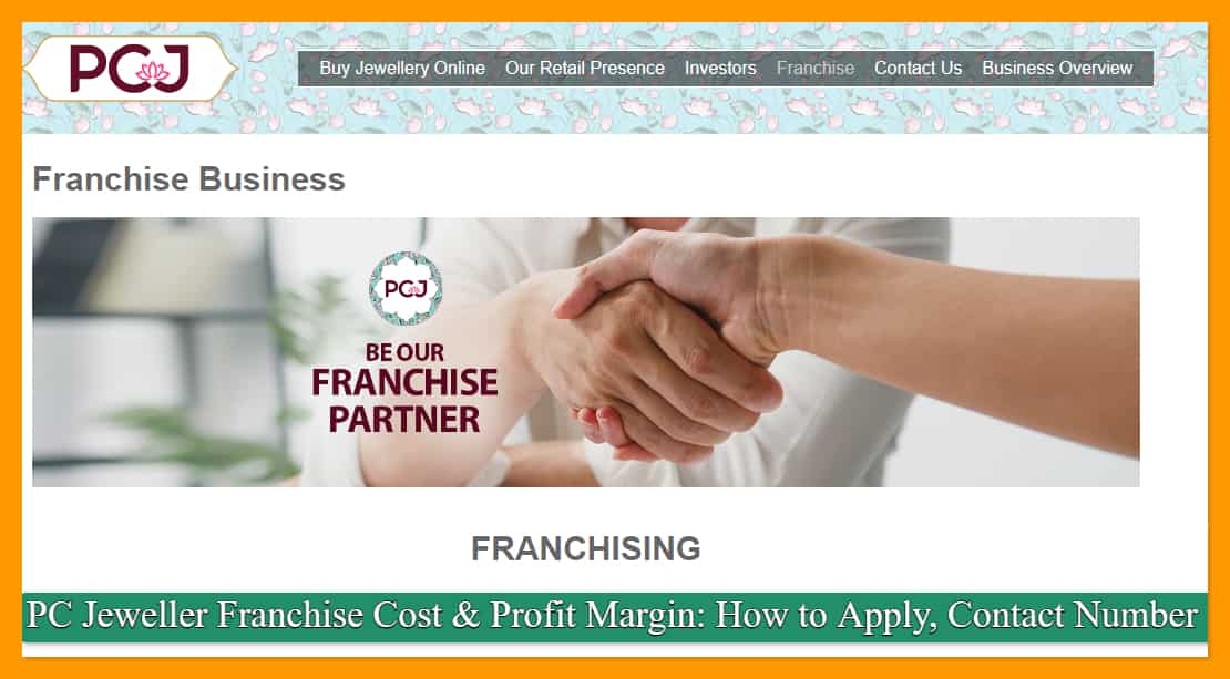 PC Jeweller Franchise Cost & Profit Margin: How to Apply, Inquiry Contact Number