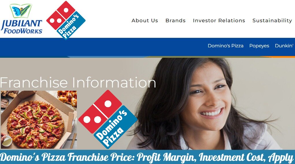 Domino's Pizza Franchise Price - Profit Margin, Investment Cost, Apply @biz