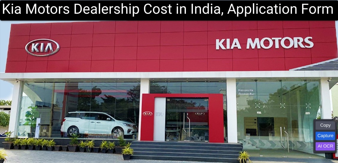 Kia Motors Dealership Cost in India